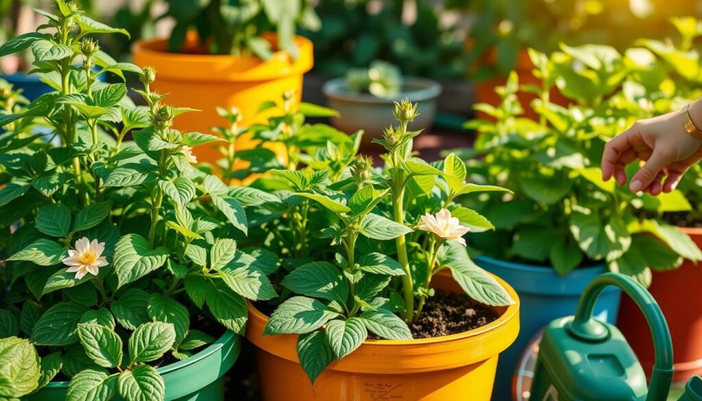 Fertilizing green beans in containers