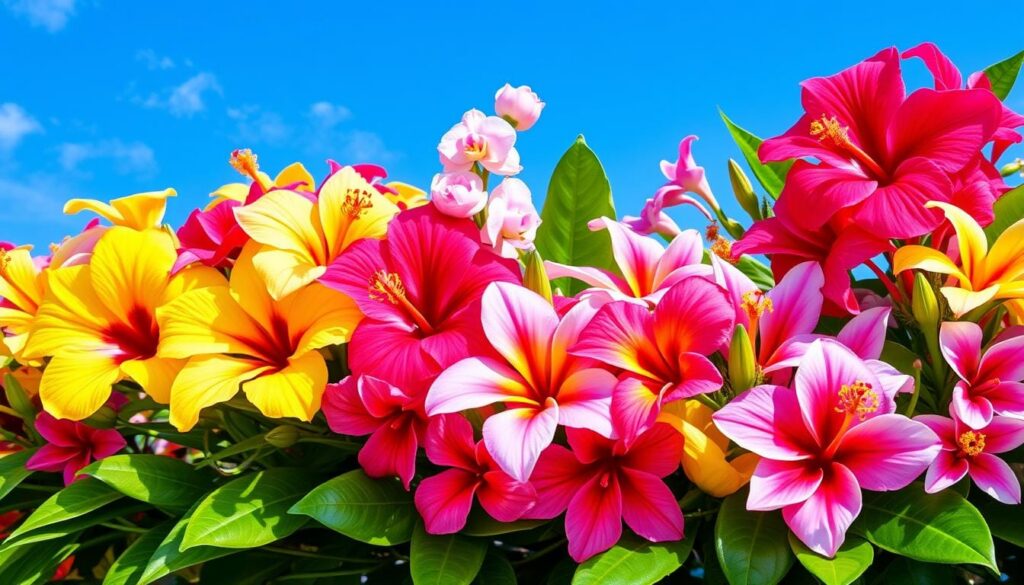 Hawaiian tropical flowers