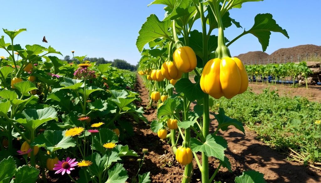 Sustainable acorn squash farming