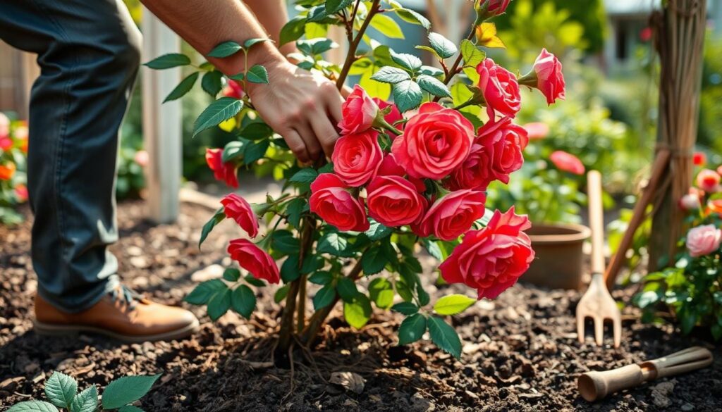 Transferring Climbing Roses