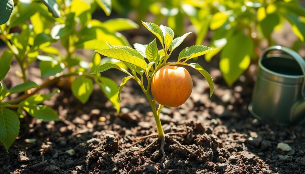 apricot seedling care