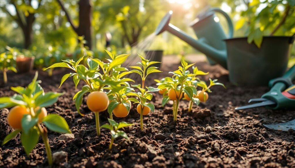 apricot seedling care