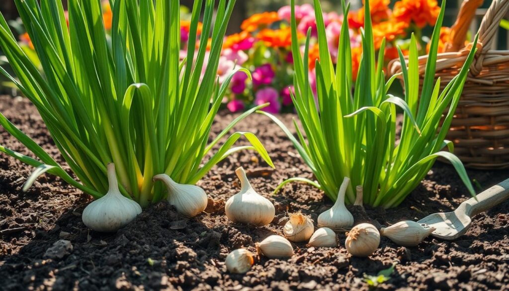 garlic harvesting