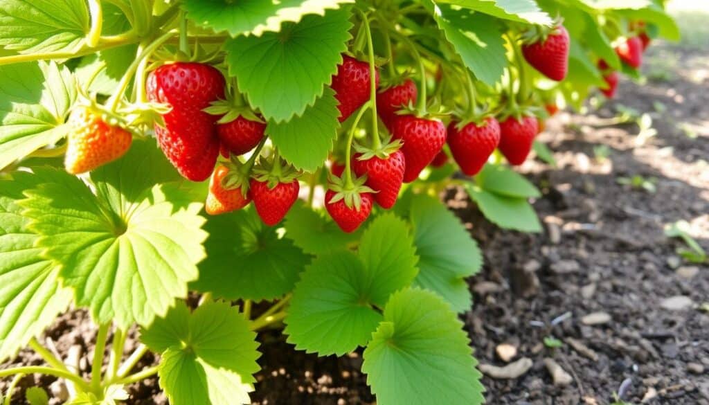 healthy strawberry plants