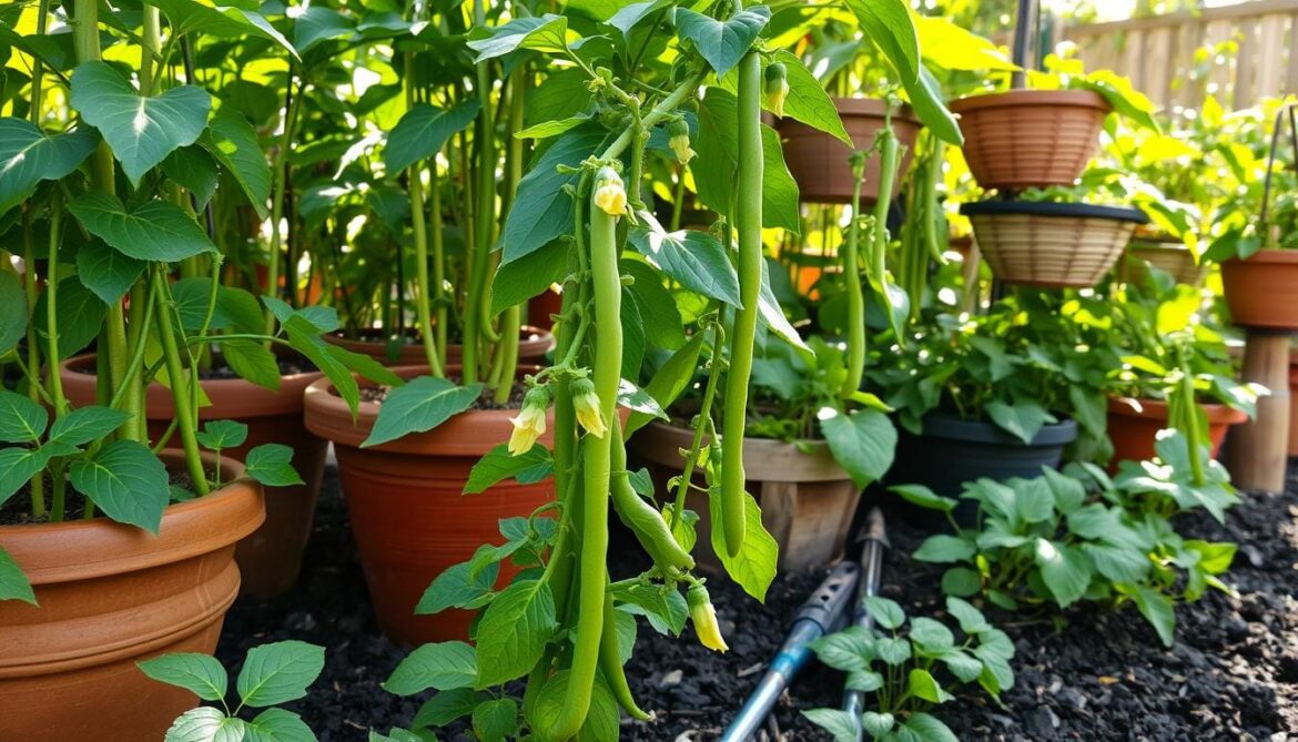 how to grow green beans in containers
