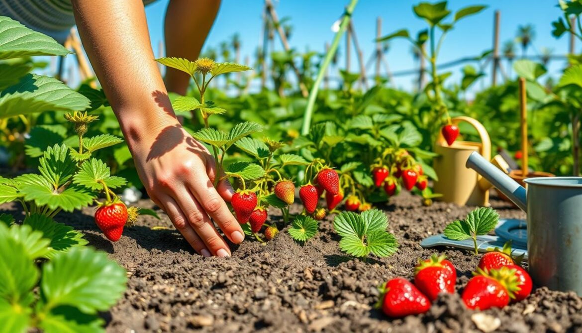 how to transplant strawberries