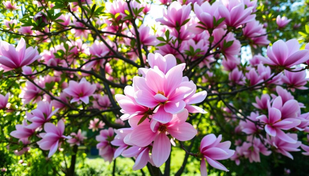 pink flowering magnolia tree
