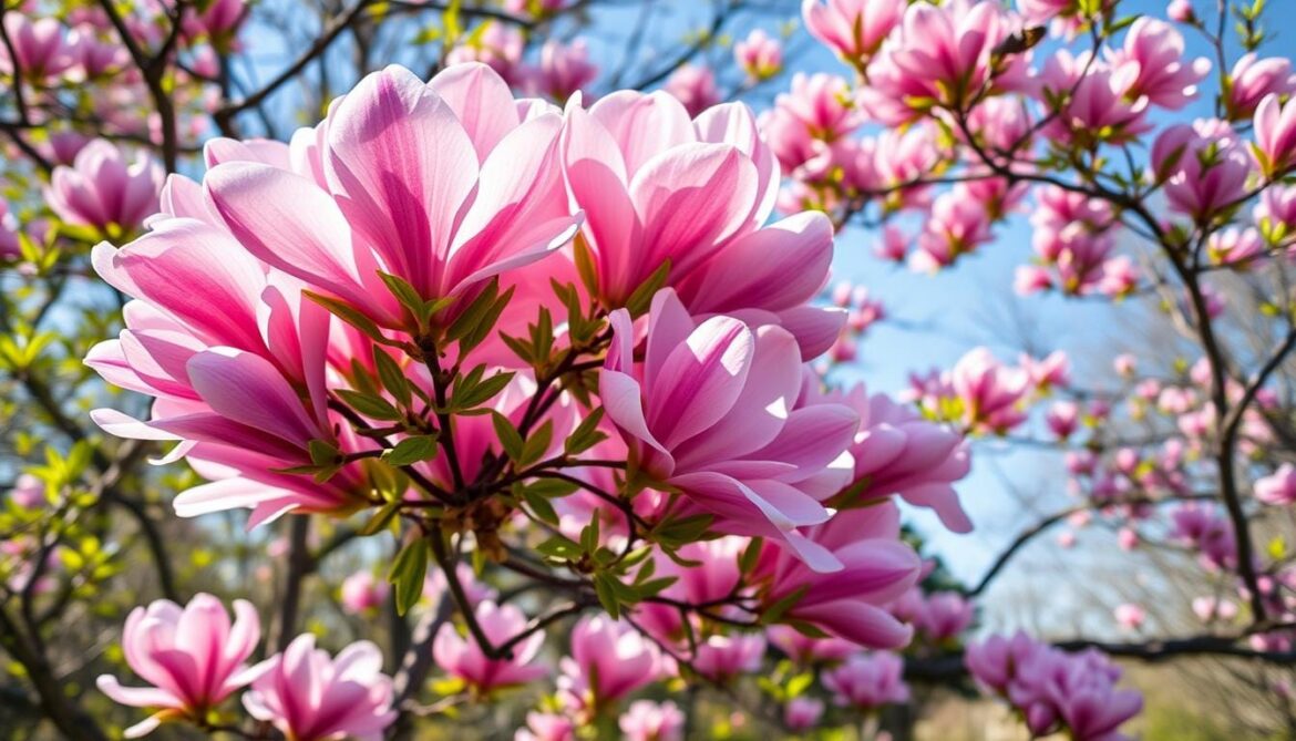 pink flowering magnolia tree