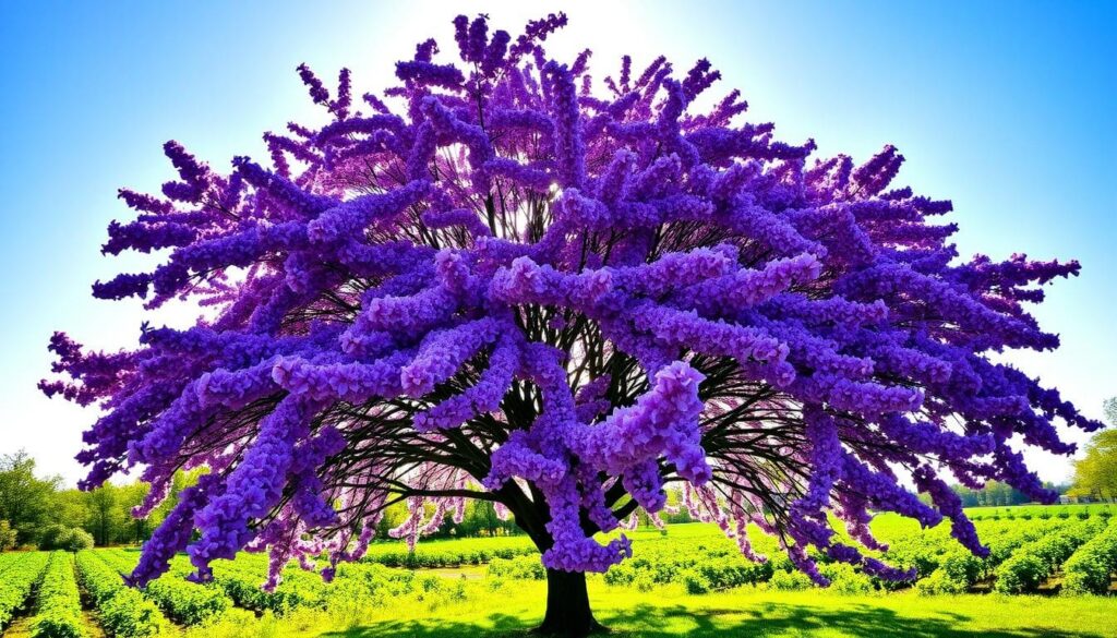 purple flower tree
