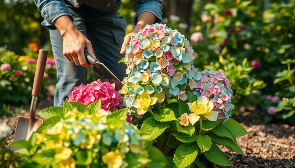 splitting hydrangea clumps