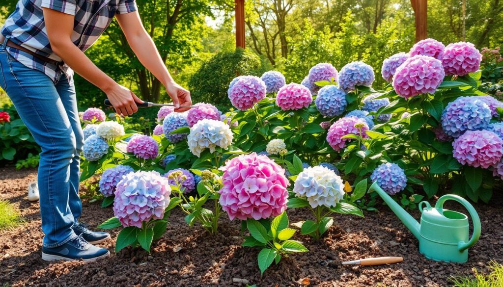transplanting hydrangea sections