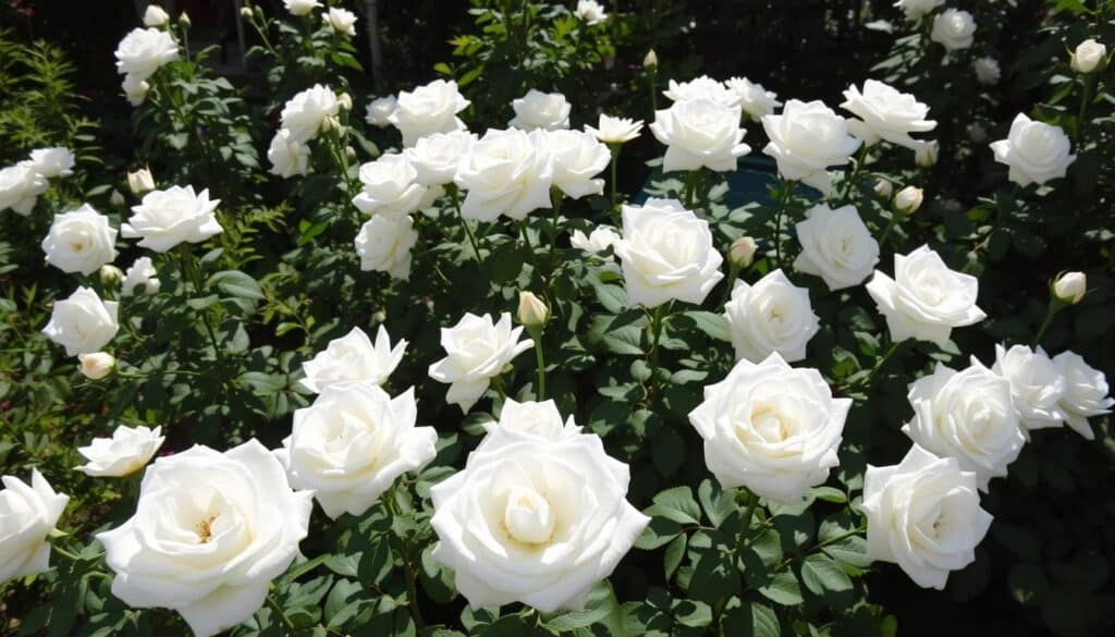 white roses
