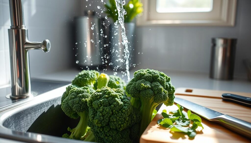 Cleaning Fresh Broccoli
