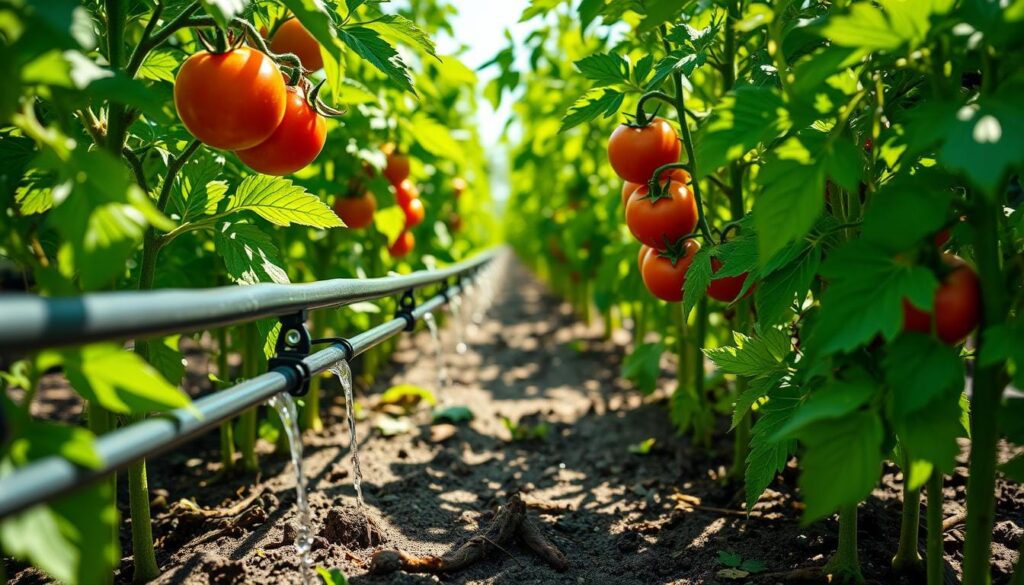 Drip irrigation for tomatoes