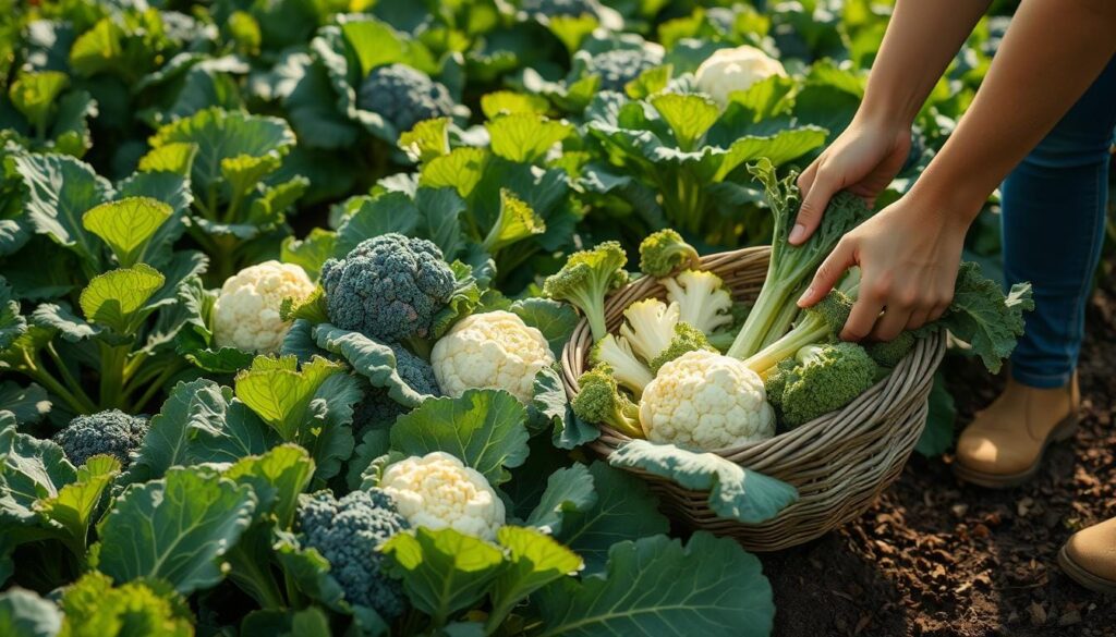 Harvesting Cruciferous Vegetables