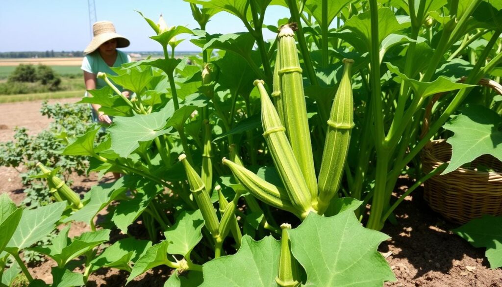 Okra Harvesting Techniques