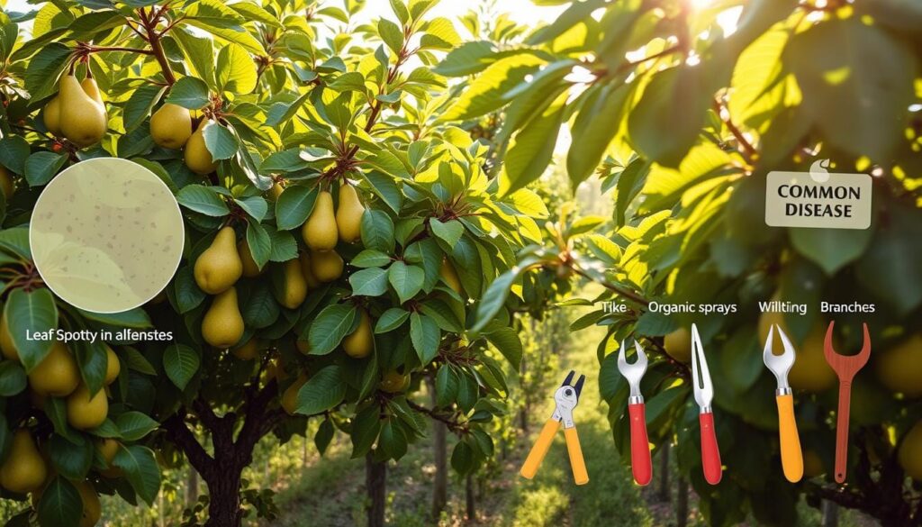 Pear tree disease control