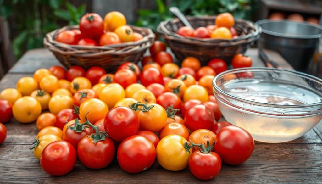 Tomato Harvest Cleaning and Sorting