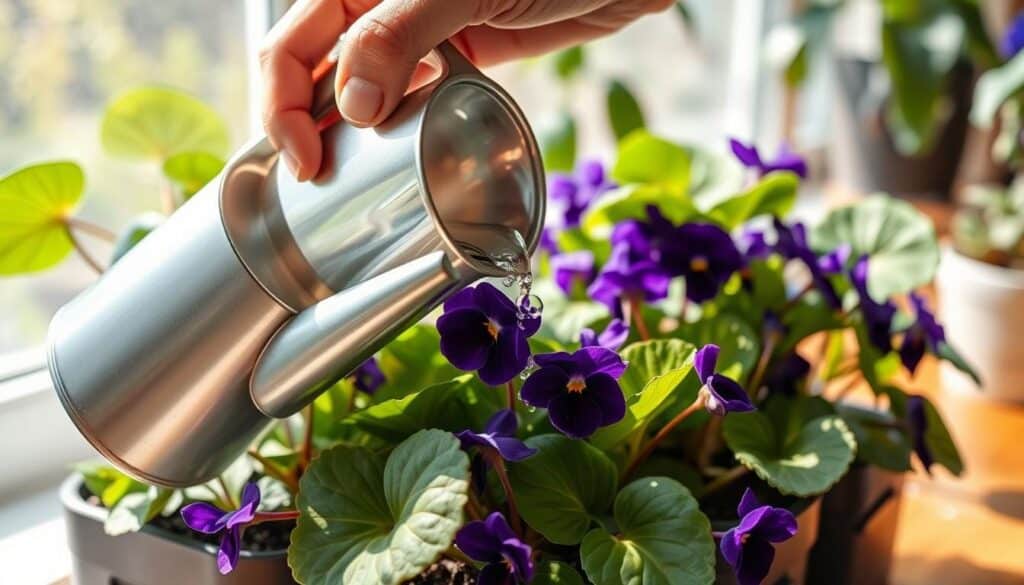 african violet watering