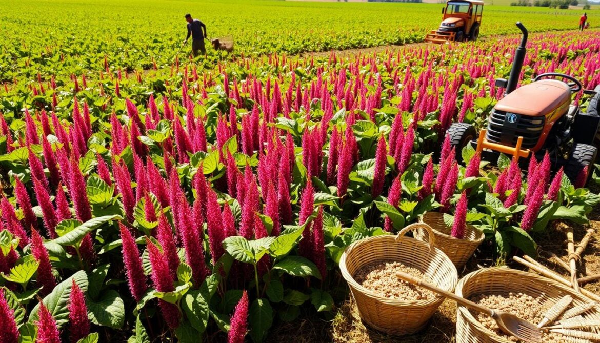 amaranth harvesting