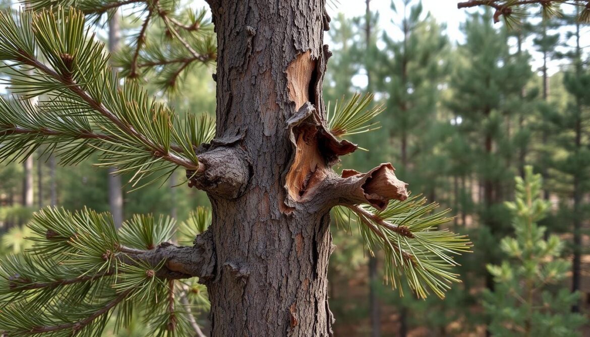 diseased pine tree