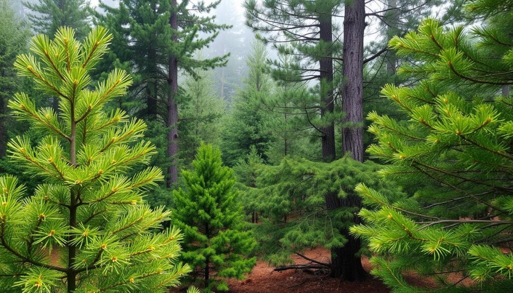 evergreen trees