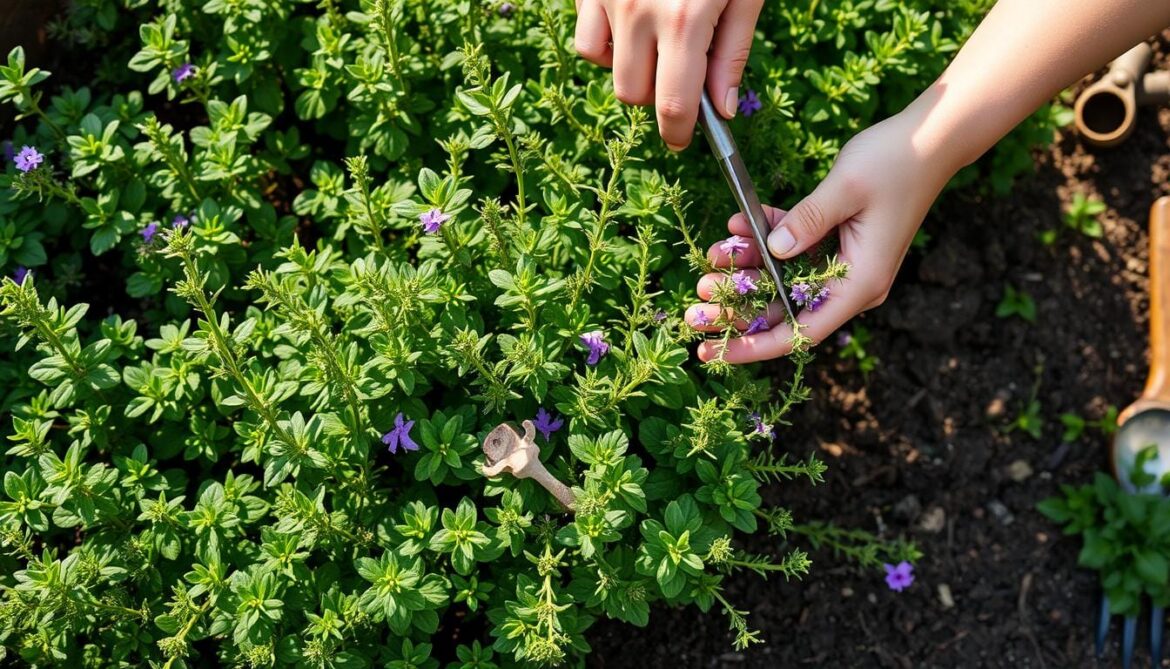 how do you harvest fresh thyme