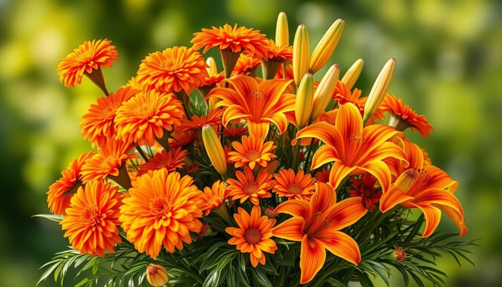 orange flowers
