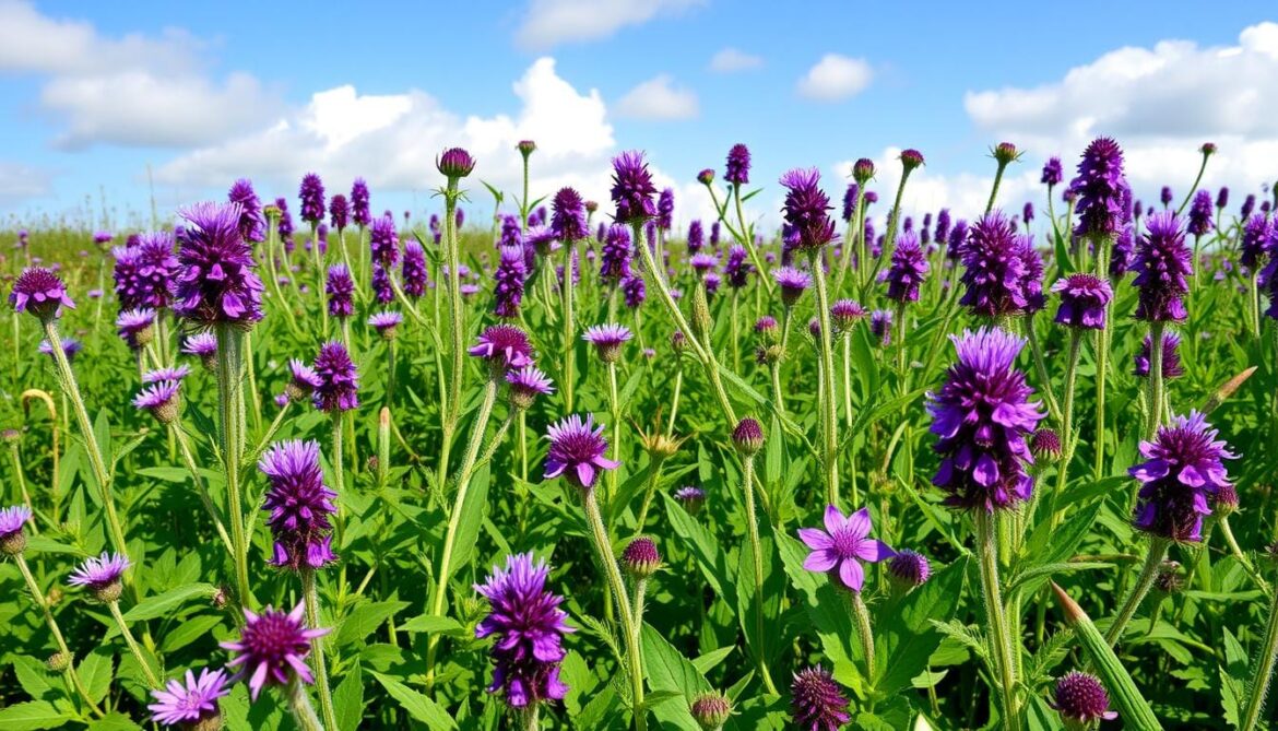 weeds with purple flowers