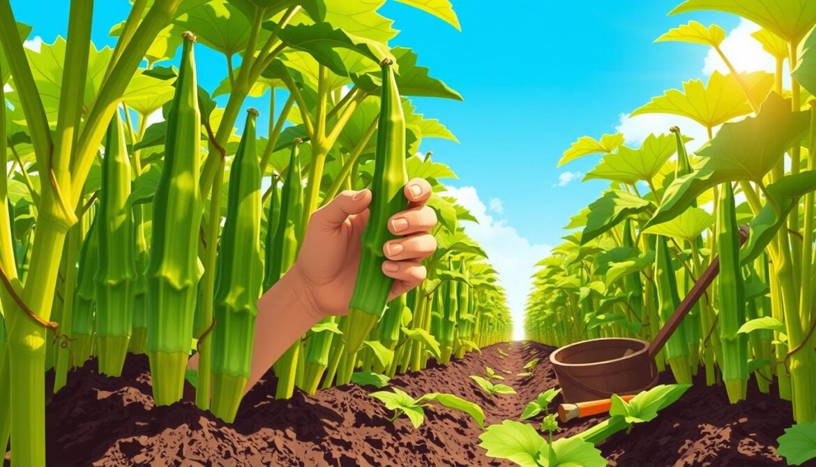 when do you harvest okra