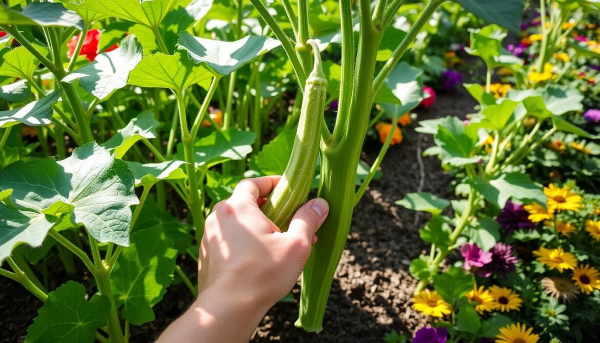 when harvest okra