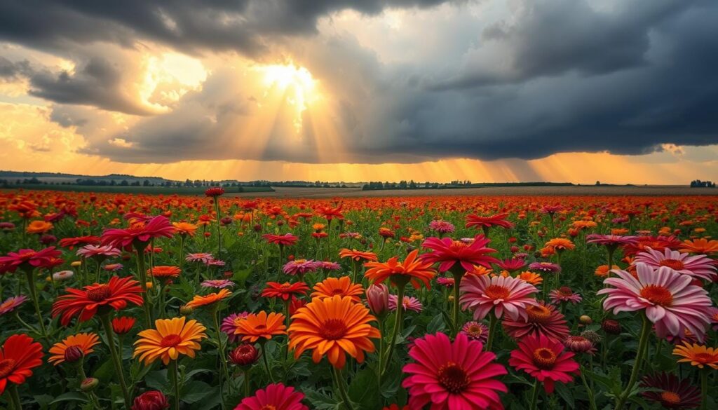 Zinnias and Weather Conditions