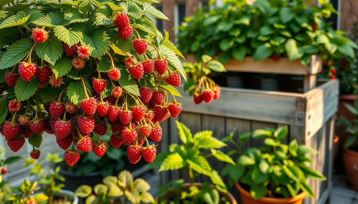 how to grow raspberry plants in containers