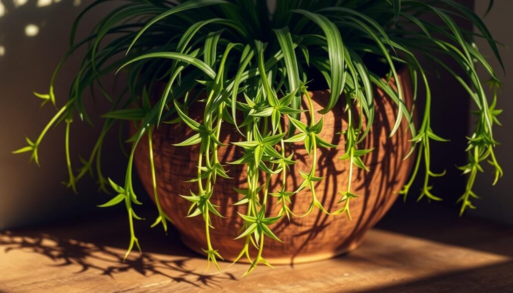 Creative spider plant babies display