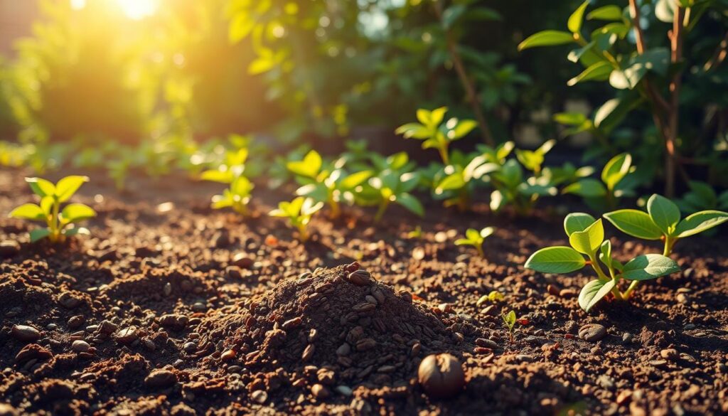 coffee grounds recycling in gardening