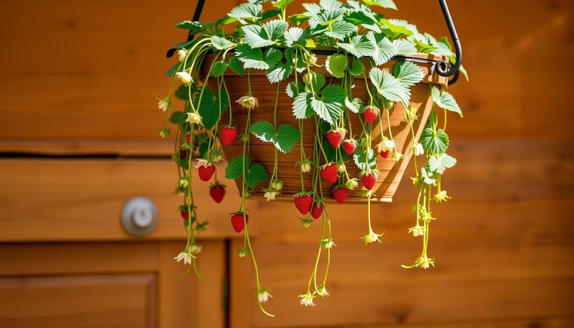 hanging strawberry plant