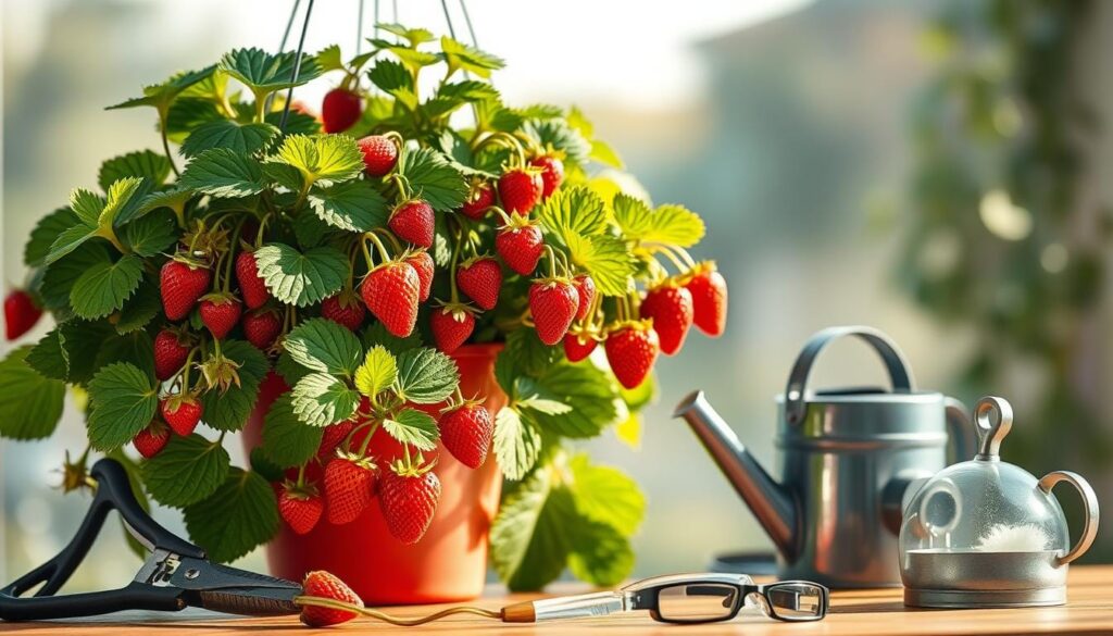 hanging strawberry plant care solutions