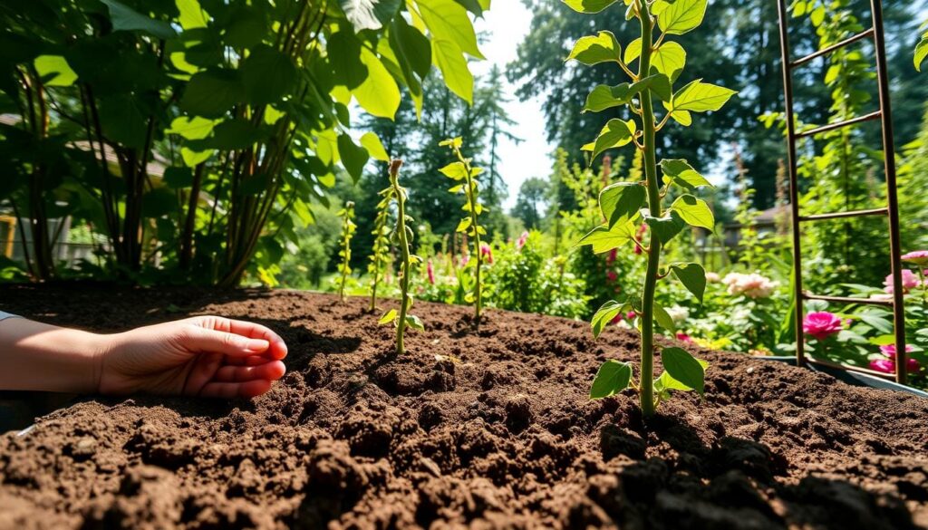 planting hyacinth bean vine steps