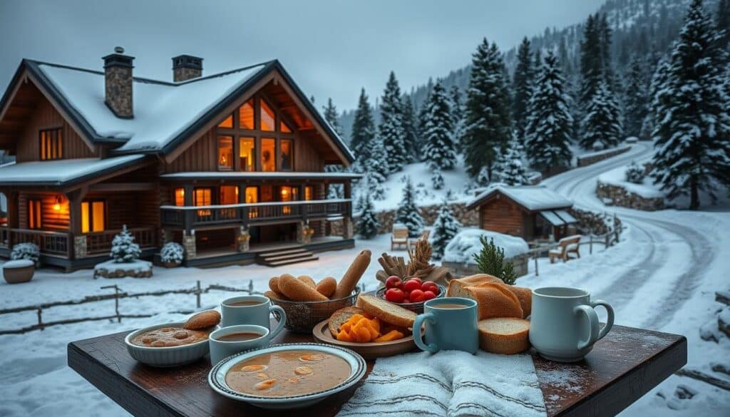 snow mountain resorts cuisine