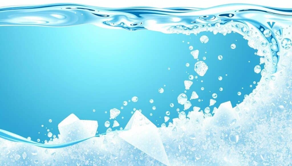Image of Epsom salt being dissolved in water