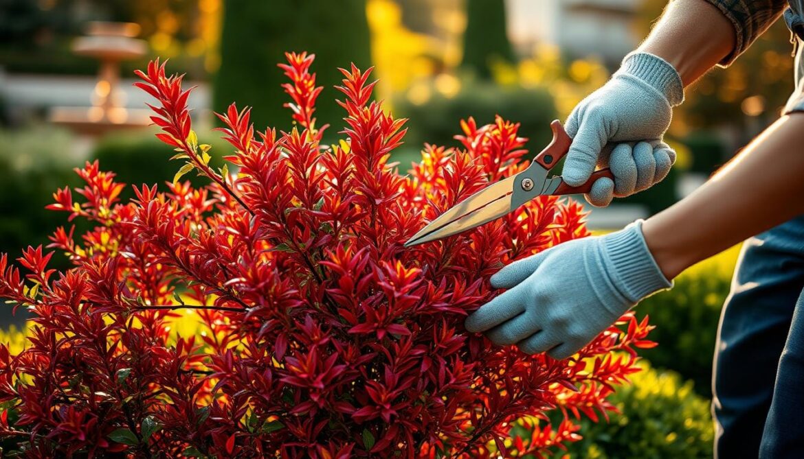 cutting back burning bush