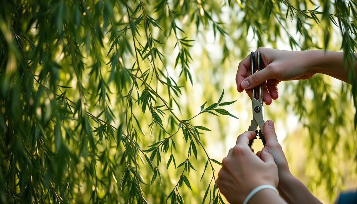 dappled willow bush pruning