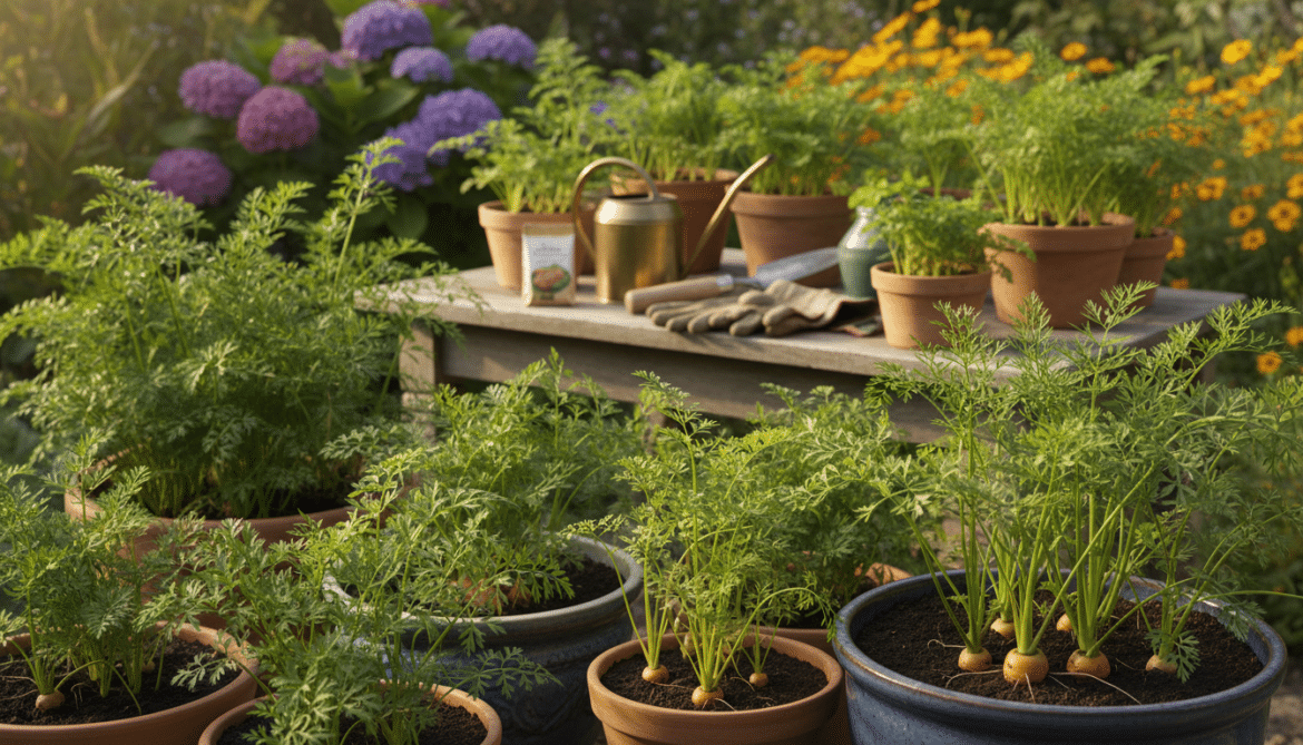 growing carrots in containers