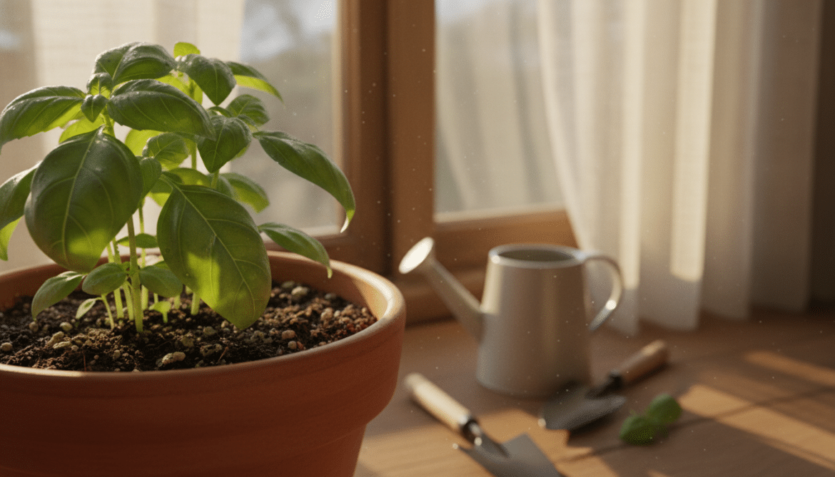 how to grow basil indoors