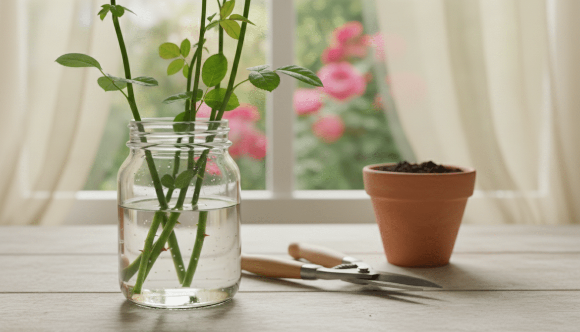 how to grow roses from cuttings