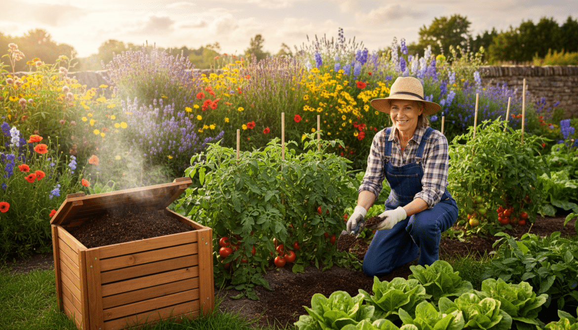 how to use compost in garden