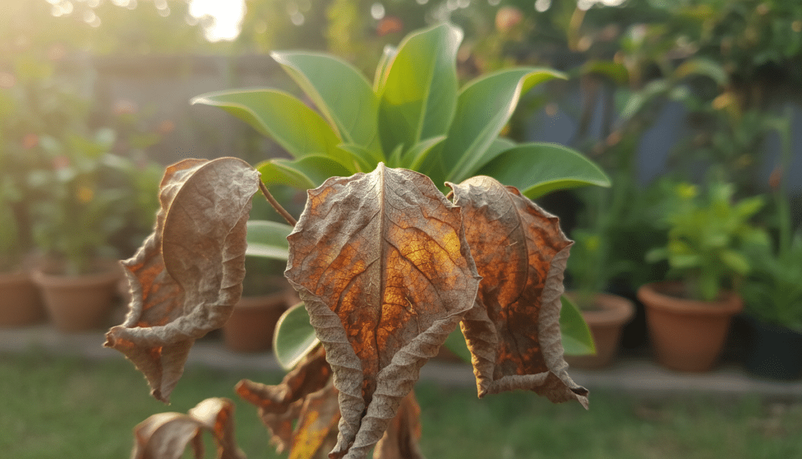 why are my plant leaves turning brown